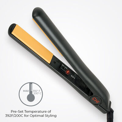 1 Inch Tourmaline Ceramic Hairstyling Iron - Black Matte